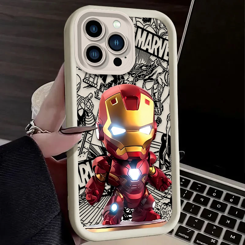 COOL Spider & Iron Hero Q Version Phone Case