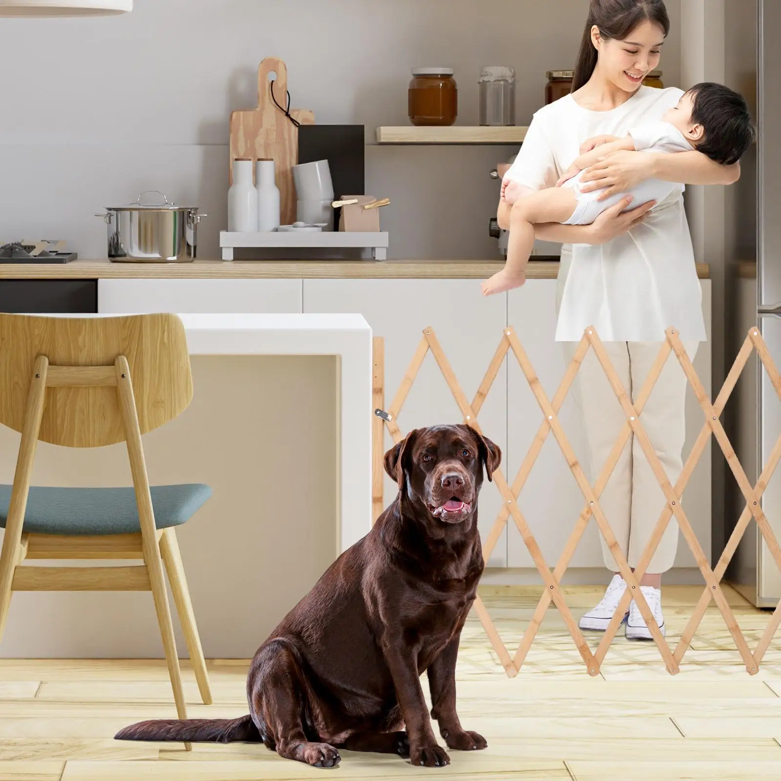 Expansion Walk Gate Divider Puppy Folding Fence Expandable