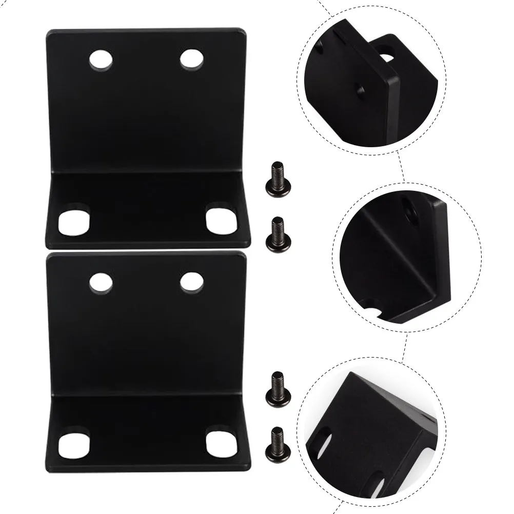 2Pcs 마이크 스탠드 브래킷 앰프 캐비닛 스피커 가구용 L자형 코너 마운트 녹 방지 긴 수명