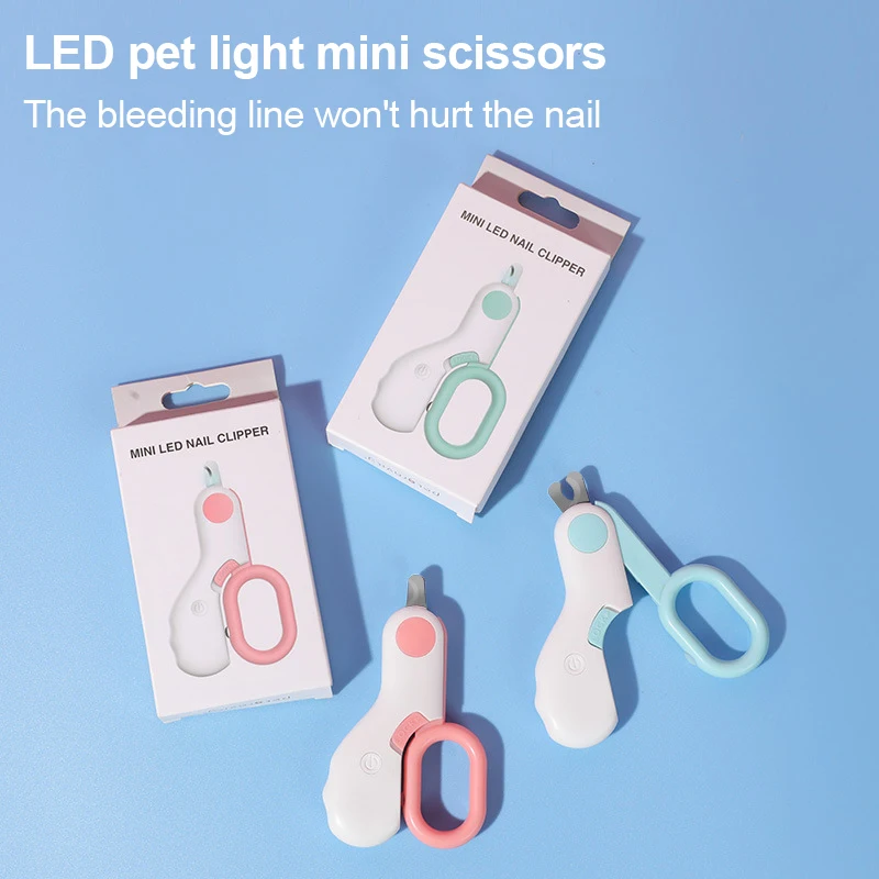 

Kimpets Pet Cat Nail Clippers For Dog Nail Clippers LED Blood Iine Cleaning Beauty Cat Nail Grooming Clippers Trimmer