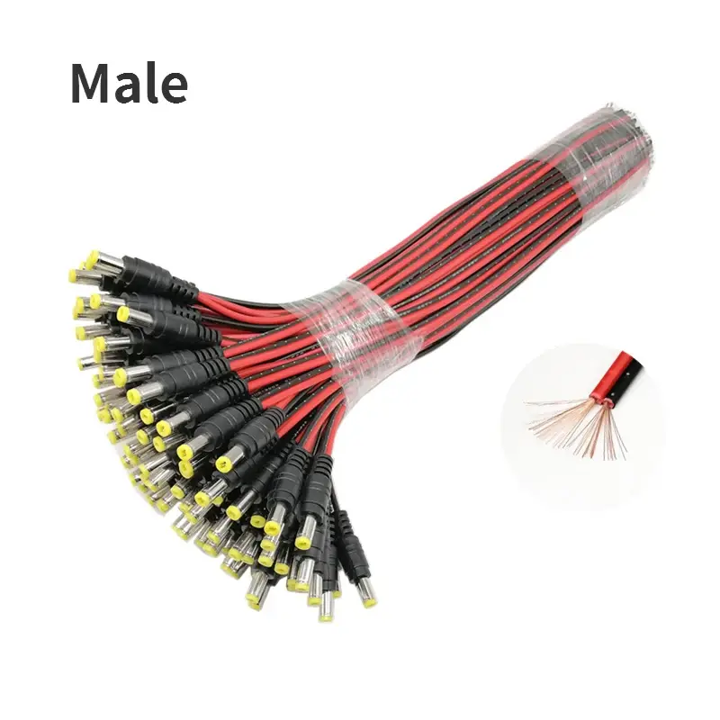 1 5 10piece Male Female DC Power Connector 5V 12V 5.5x2.1mm Wire Cable Plug Adapter for TV Camera 5050 2835 LED Strip Tape Light - Image 4