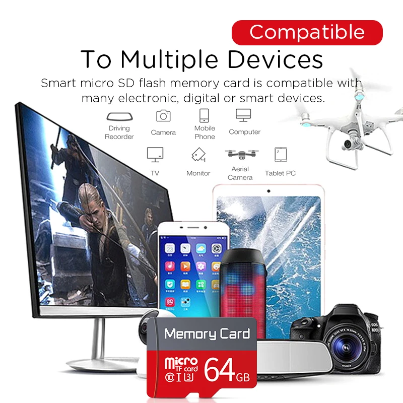 Class10 micro tf sd ī 64GB 128GB 256GB ÷ ޸ ī 16GB 32GB  tf ī,   ޸ ī