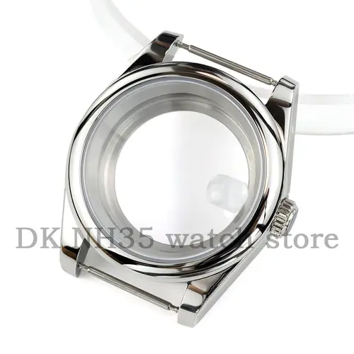 36mm Silver Solid 316L Stainless Steel Watch Case And Jubilee Bracelet For Seiko NH35 NH36 Movement 28.5mm Dial Datejust Case - Image 9