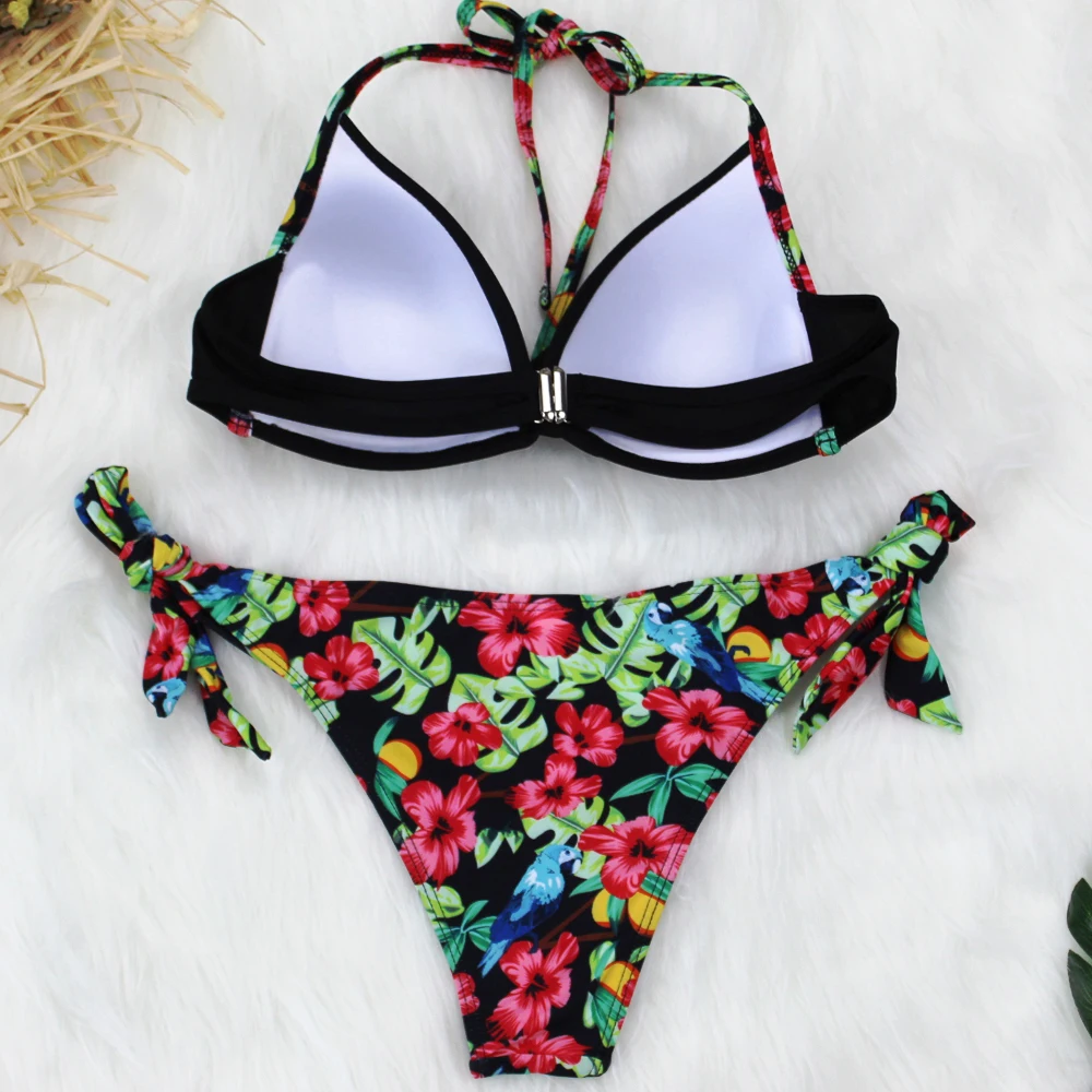 Leopard Triangle Bikini Set Push Up Women Swimsuits 2022 Swimwear Two Piece New Summer Female Beachwear Sexy Bathing Suit swimsuits for women