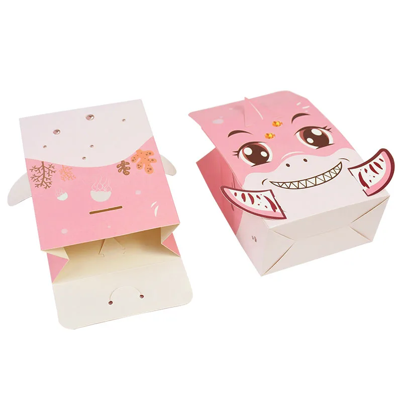 10Pcs Shark Party Candy Box Paper Gift Boxes Bag Under the Sea Shark Theme Baby Shower Favor Kids Birthday Party Decor Supplies