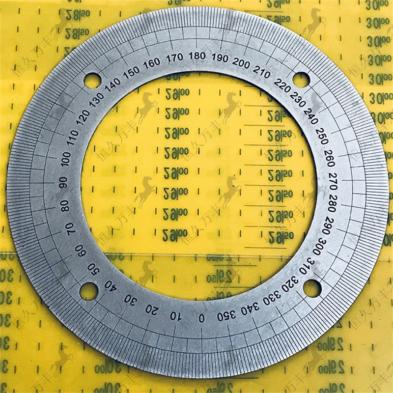 외경 180mm 다이얼 체중계 식별 다이얼 등급 원형 디스크 각도기, 공작 기계 측정 도구용
