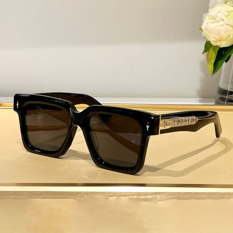 

BELIZE JMM Black Acetic Acid Sunglasses for Men Square Designer Brand UV400 Outdoor Handmade Top Class Women's Sun glasses