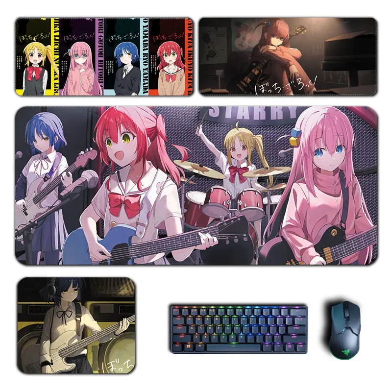Anime Bocchi a Rocha Gotou Ryou Mouse Pad Nijika Kuyo Hitori Computador Laptop Gamer Jogos Acessórios Desk Mat