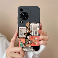 Cute Astronaut Silicone Soft Back Cover with Screen Protector for Nova Y72 4G (TYB99)