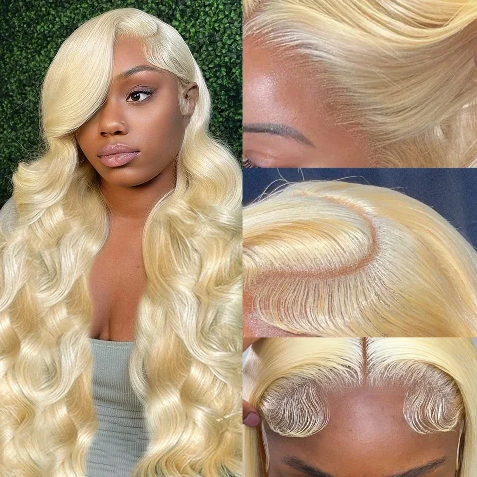 613 Blonde 13x6 Lace Frontal Wigs Remy Brazilian Body Wave 13x4 Full Lace Frontal Wig Human Hair Wigs for Women 250% Density