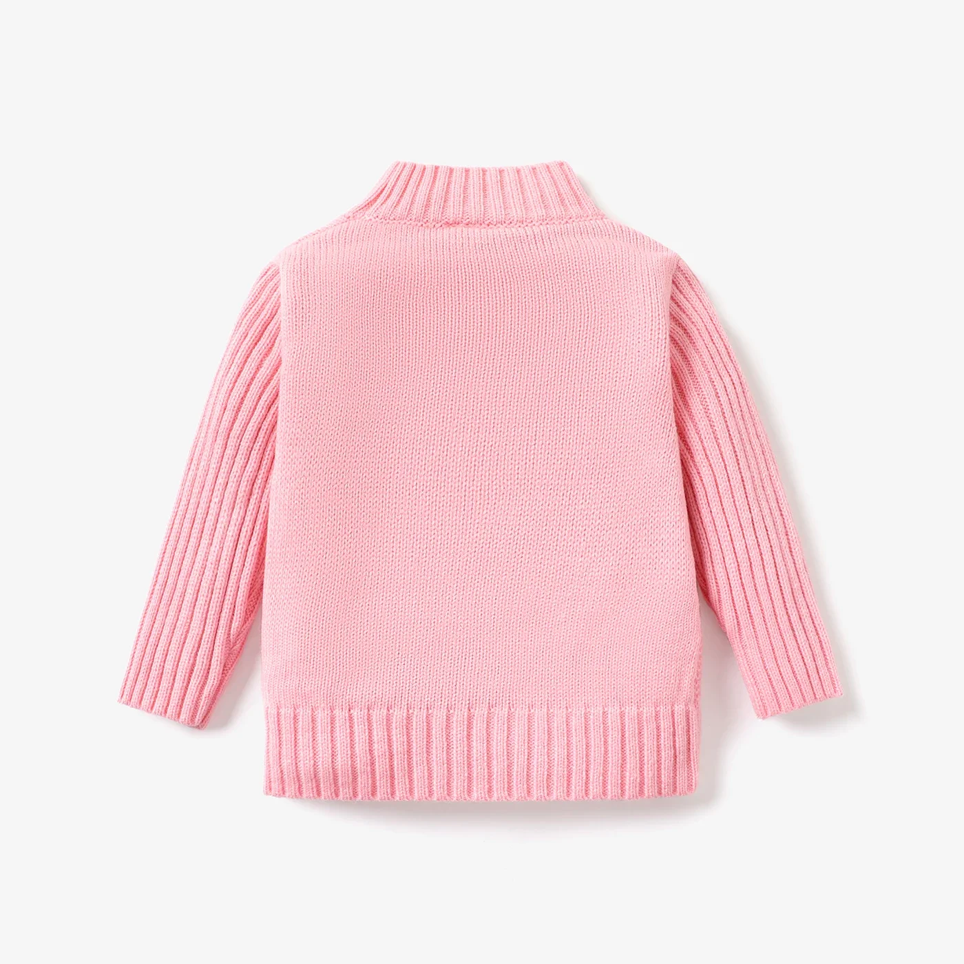 Baby Boy/Girl Turtleneck Sweater with Textured Design knit sweater