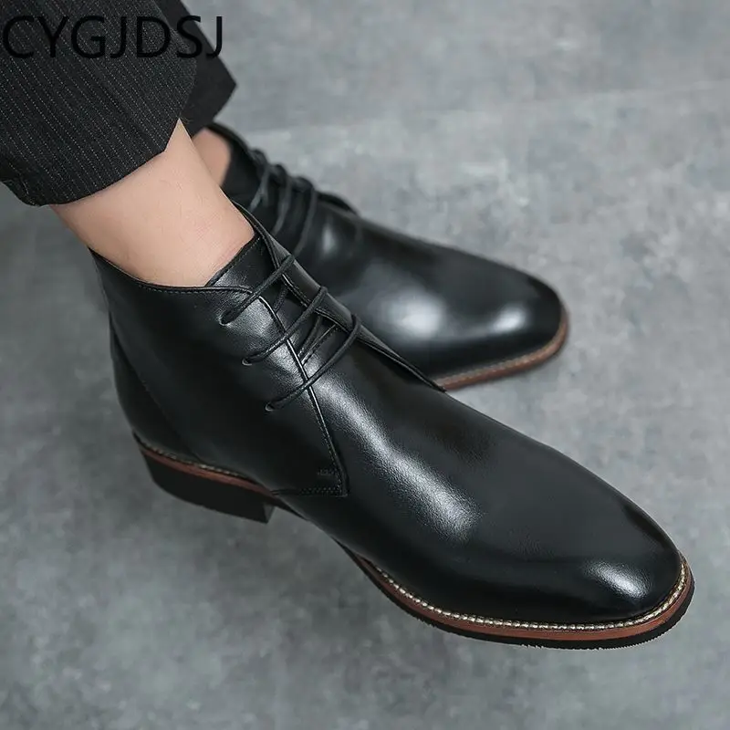 

Casual Shoes for Men Leather Boots Ankle Boots for Men Stivali Italiano Black Boots Leather Shoes for Men Werkschoenen Chaussure