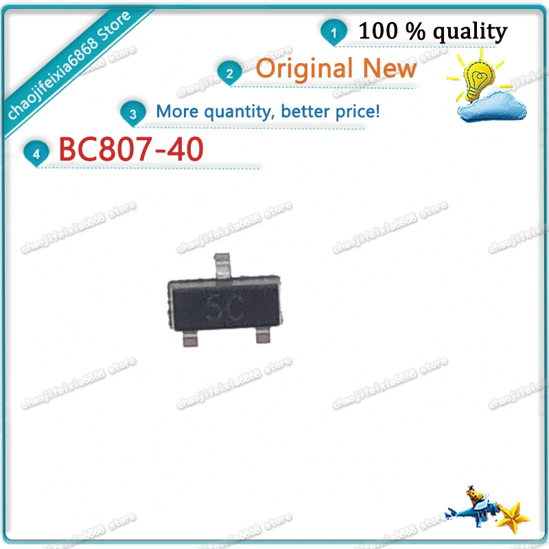1000PCS BC807-40 Transistors PNP SMD 45V 0,5A NEW GOOD QUALITY 