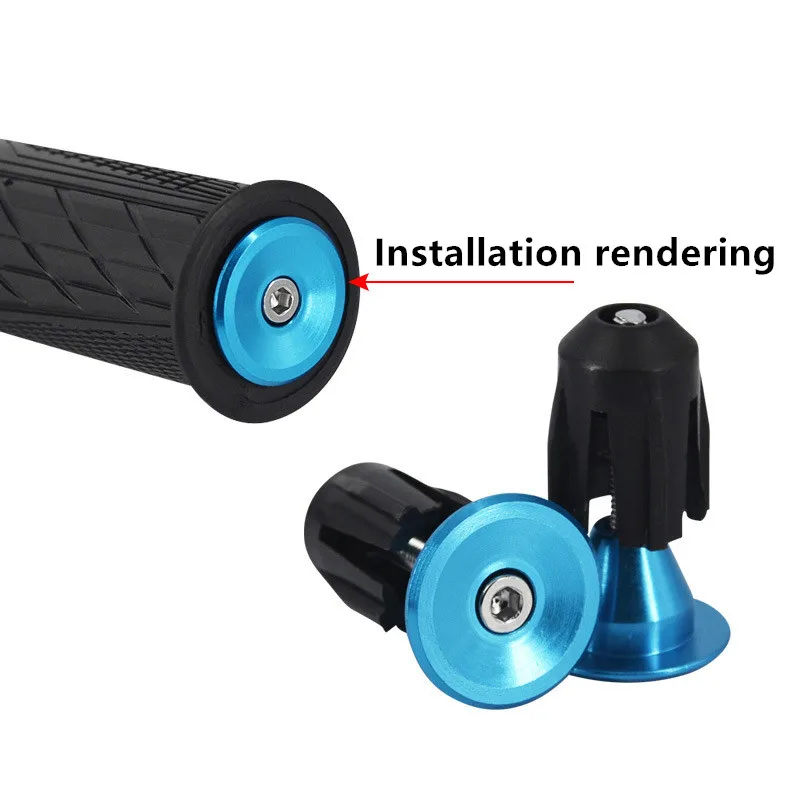 Bicycle Handlebar End Plugs 1 Pair Aluminum Alloy Mountain Road Bicycle Handlebar End Cap Multi-color Lock Handle Cover bicycle accessories bicycle handlebar cap bicycle handlebar end plugs
