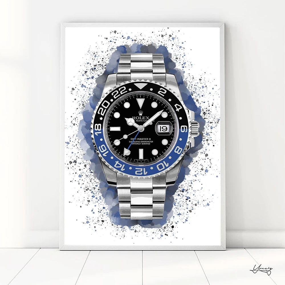 Brand Name Watches Canvas Wall Art Print Poster Air King Oyster Perpetual Decorative Mural Home Watch Store Decor Gift