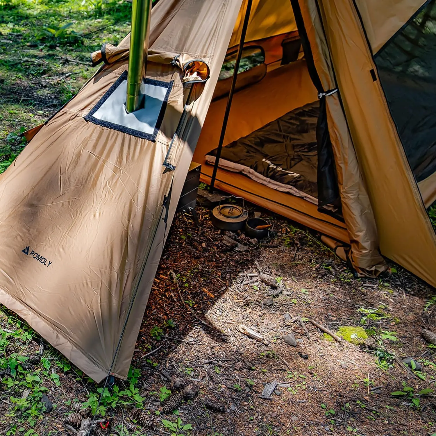 STOVEHUT 70 Hot Tent with Two Tarp Poles and Two Tent Poles 3.0