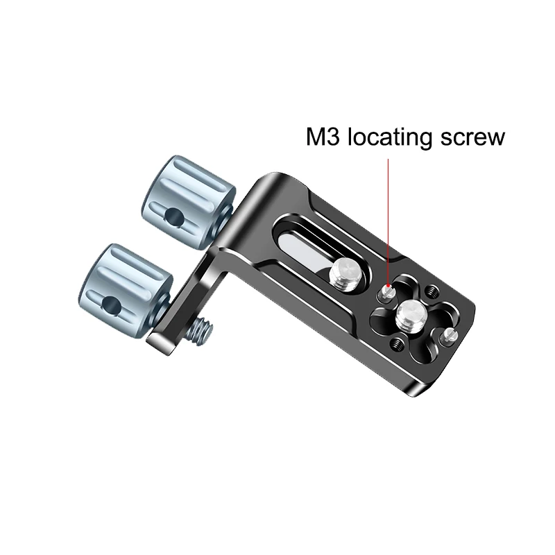 Dual 1/4" Handle Screw Quick Release Cold Shoe Mount Bracket for DJI Transmitter V Port Power Supply Holder Stand