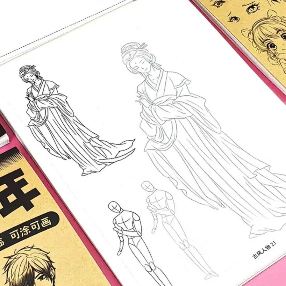 Art Tracing Sketch Hand Painted Tutorial Book Practicing Hand Drawn Anime Drawing Book Learning Studying Art Copy Practice Book