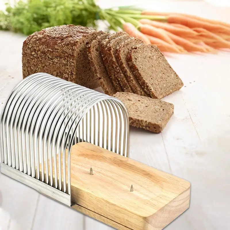 

Manual Bread Slicer Rectangle Bread Slicer Cutter Mold Toast Loaf Cutting Pro Bread Slicer Cutter Mold Maker Slicing Guide Loaf