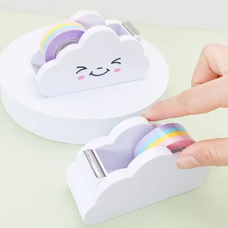 

1 Pcs Cute Cloud Masking Tape Sticker Cutter Washi Tape Storage Organizer Cutter Office Tape Dispenser Office Supplies
