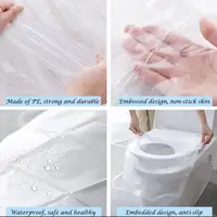30Pcs Disposable Toilet Seat Cover Mat Portable 100% Waterproof Safety Toilet Seat Pad for Travel/Camping Bathroom Accessiories 3