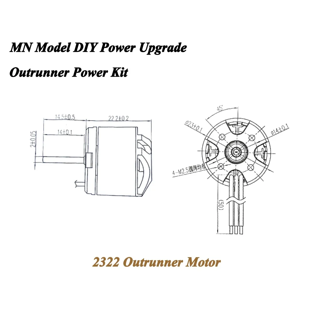 NEEBRC 2322 2600KV Außenläufermotor AM32 45A ESC 21g Servo für 1/12 RC Car Crawler Monster MN99S MN82 Modell Upgrade Power Teile – Detail 11