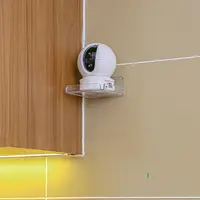 Punch-Free Home Monitoring Bracket Wall-Mounted White Clear Multi-functional Shelf Camera Bracket for Home Universal 2