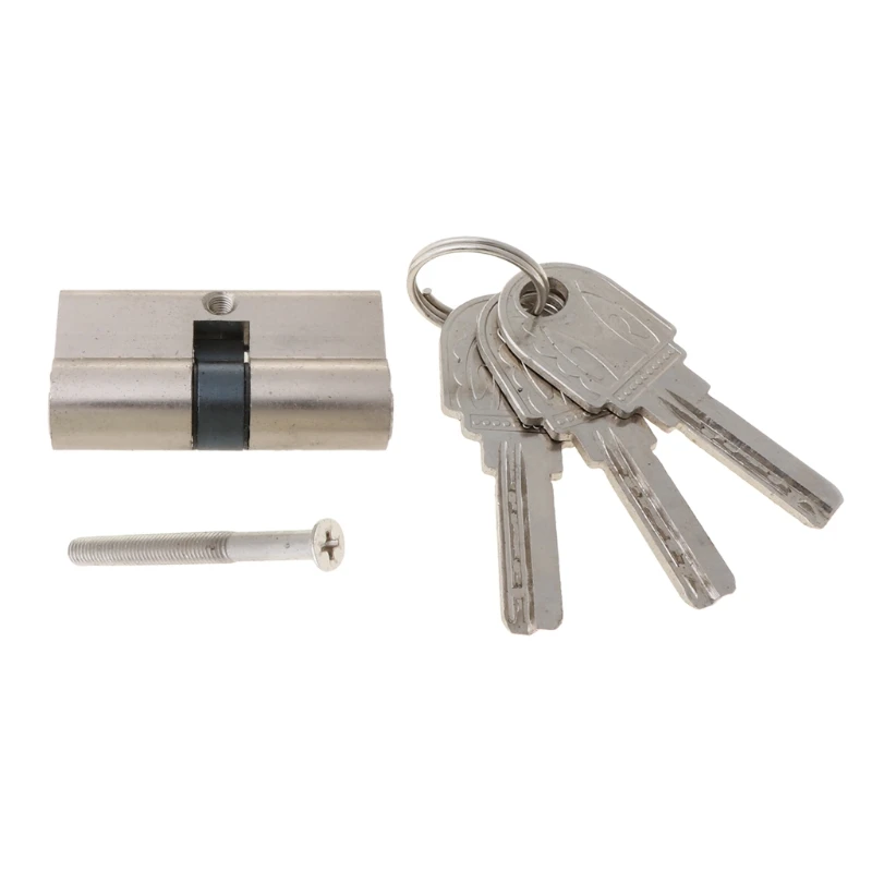 Wooden Door Lock Cylinder with 3 Keys Anti-rust Single Open Lock Cylinder for