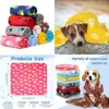 10 Pieces Pet Blankets with Paw Print Dog Cat Fleece Blankets Soft Warm Sleep Mat Pad Bed Cover for Kitten Puppy and Other Smal 1
