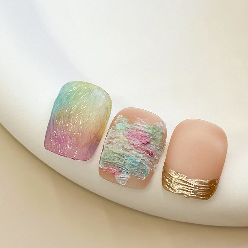 Nail Art Texture Brush French Tip Styling Nail Brush Light Therapy Plastic Manicure Painting Tool Art Polish
