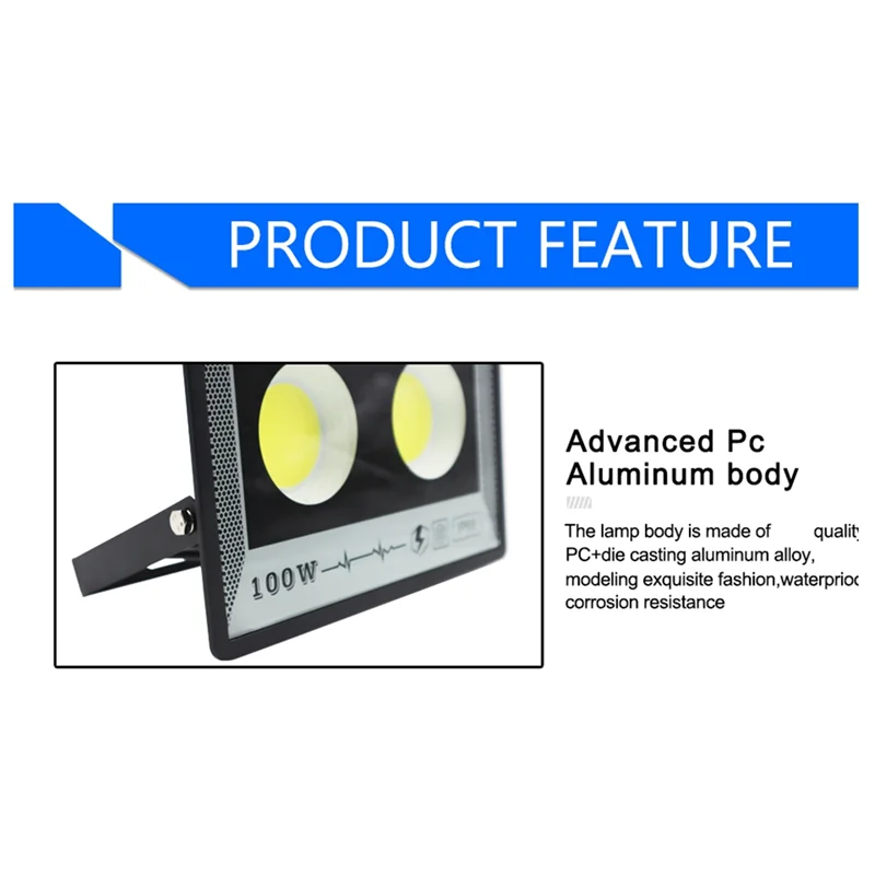 IALJ-LED 투광등 300W 220V 스포트라이트 IP65 방수 램프 LED 야외 투광 조명 정원 가로등