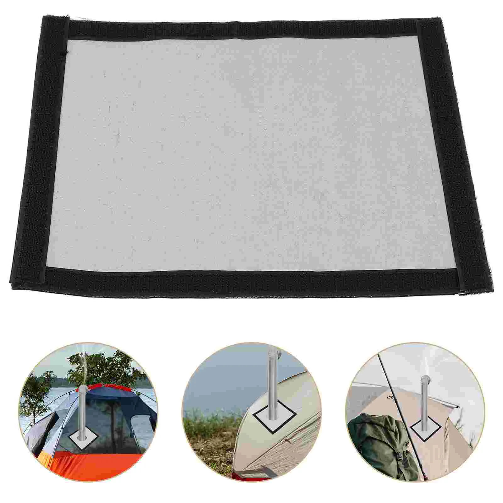 

Protective Circle Chimney Protection Collar Tent Camping Canopy Fireproof Fiberglass Flame-Retardant Stove Jack