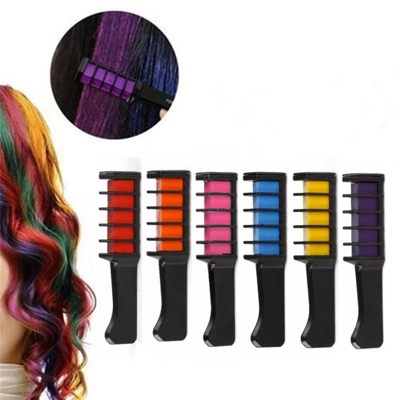 10 Colores Peine Tiza El Cabello Tinte Temporal Pelo Juego | Meses Sin