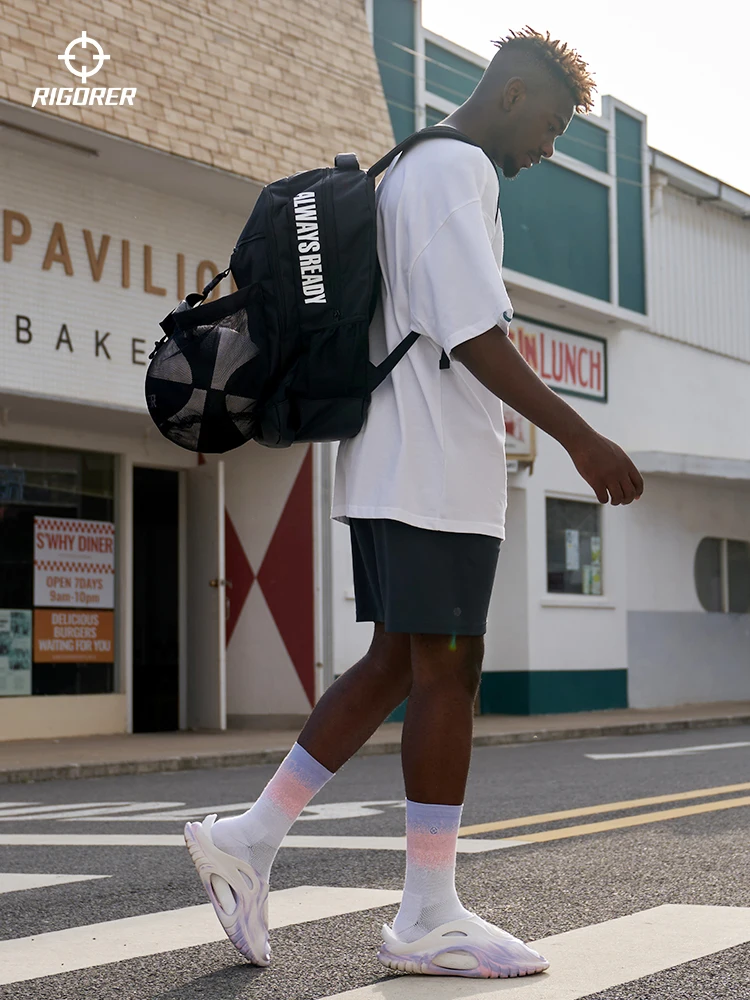 RIGORER Basketball Bag Multifunctional Training Backpack Portable Large Capacity Sports Bag Drawstring Basketball Pocket
