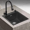 304 Stainless Steel Kitchen Sinks Bar Balcony Mini Sink Single Tank Black Nano Kitchen Accessories Thicken Wash Basin Small Sink 1