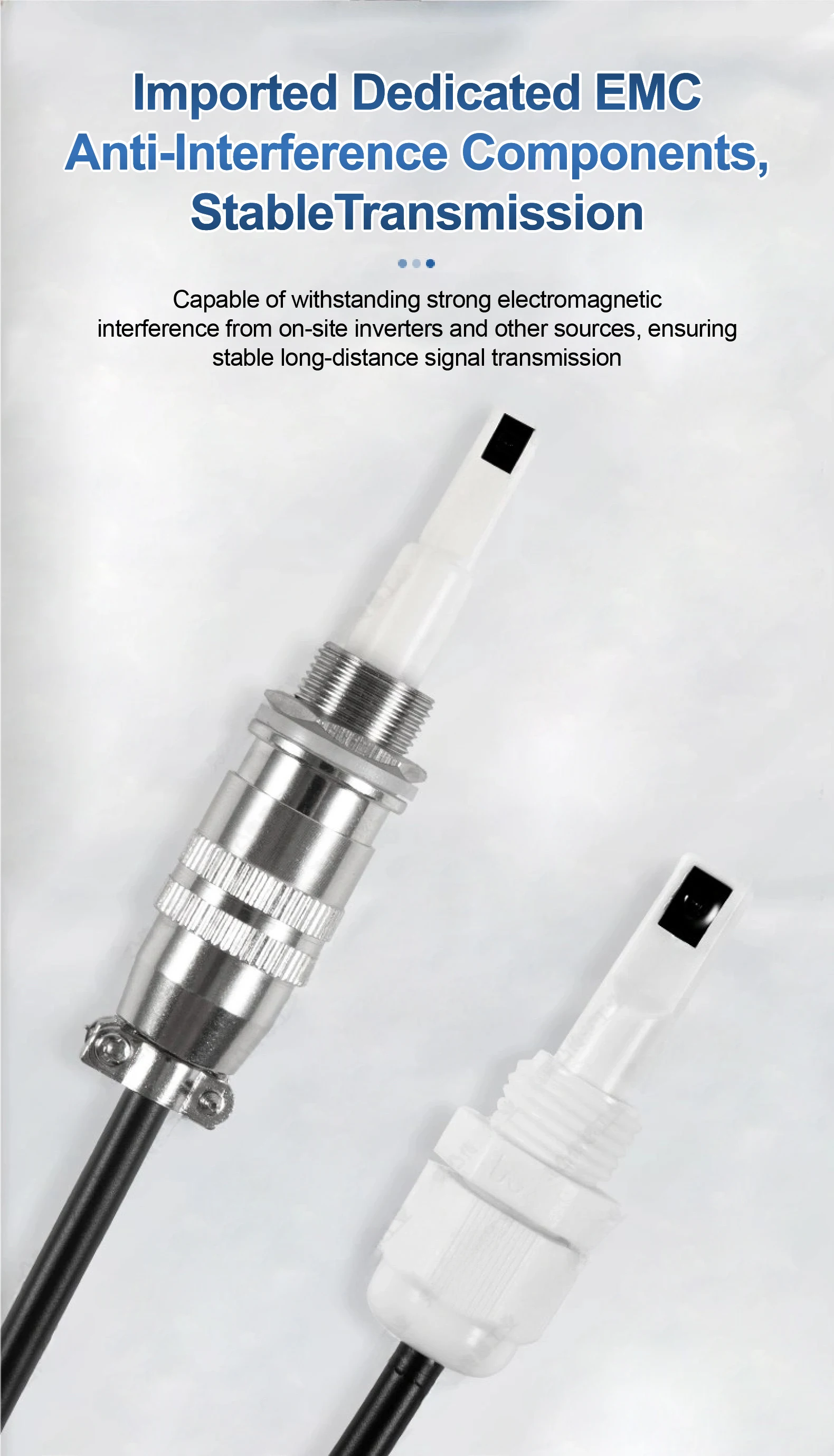 RS485 Temperature Humidity Sensor 0.5m Cable Industrial Waterproof High Precisio