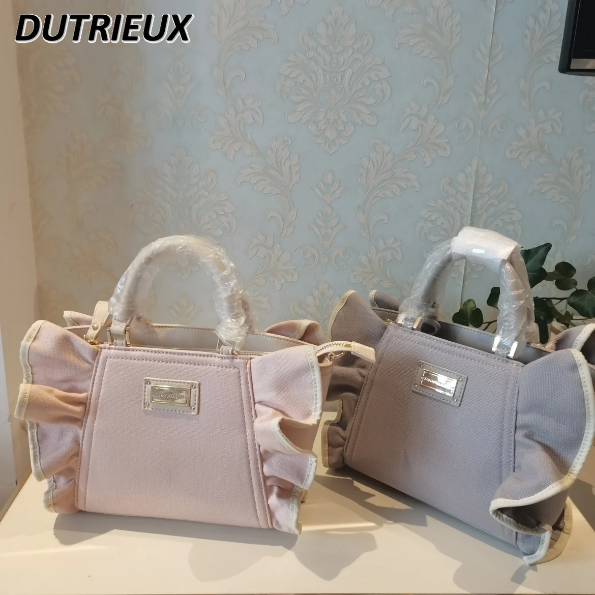 

2024 New Big Diamond Solod Color Women's Handbags Hand-Carrying Crossbody Bag Female Japanese Style Sweet Cute Bags for Lady