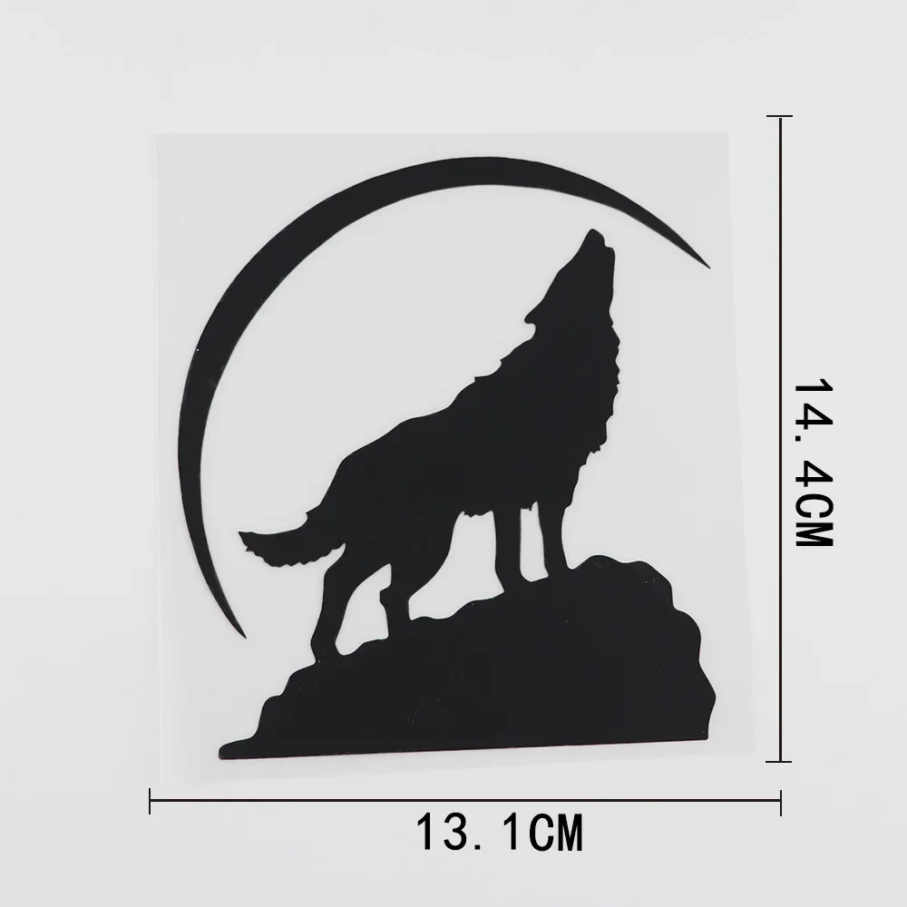 

Cute Mountain Moon Wolf Decal Vinyl Car Sticker Black/Silver 13.1CMX14.4CM