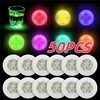 1/10/50pcs Luminous Coaster LED Bar Drinks Cup Pad Wine Liquor Bottles Coaster Atmosphere Light Cup Sticker Light-emitting Prop 1