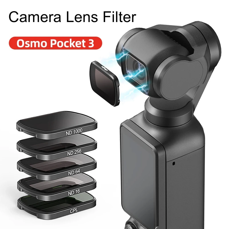 

Для DJI Pocket 3 фильтр объектива Спортивная камера CPL ND16 ND64 ND256 ND1000 ручной карданный ND фильтр набор аксессуаров