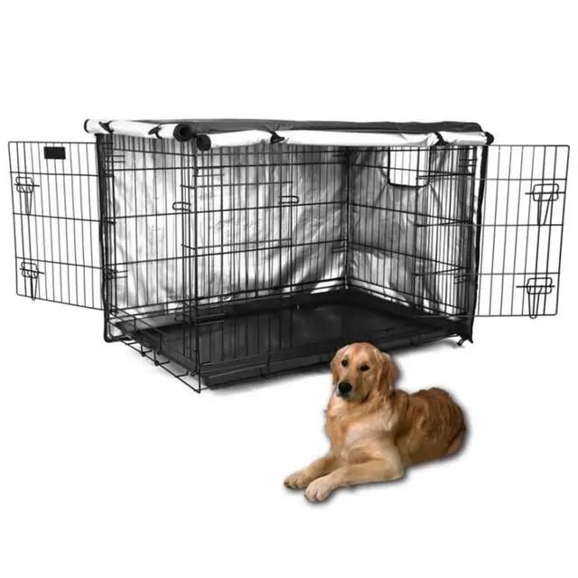 Dog Cage Rainproof Dust Covers Outdoor Universal Dog Wire Crate Cover Waterproof Sun Protection Durable Pet Kennel Case 4