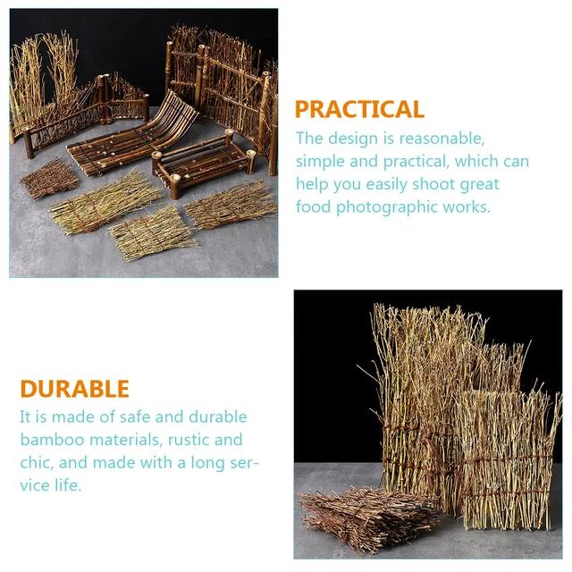 Sushi Kerítés Dekoráció Japán Bambusz Mini Tálalás Dekorációk Tálca Fotózás Fa Party Piket Kellékek Csónak Tányérok - Image 2