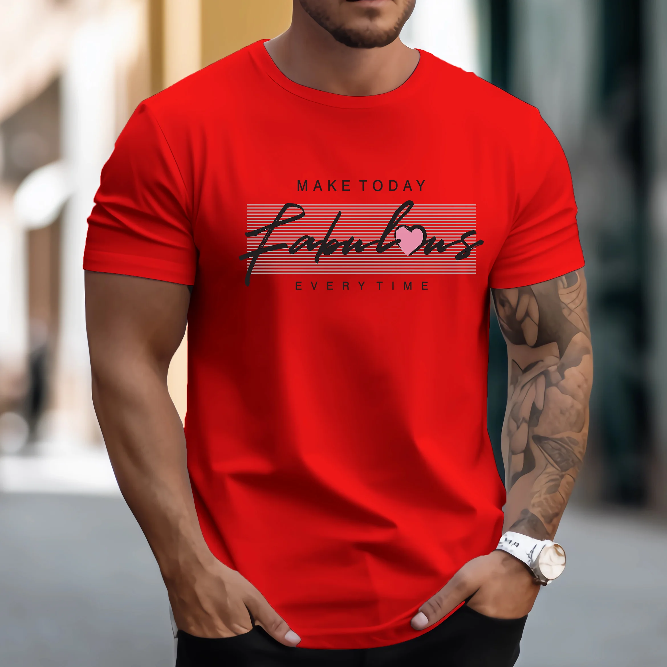 

Мужская модная новинка 2024, дышащая Повседневная летняя футболка без косточек с круглым вырезом и коротким рукавом, уличные Топы большого размера