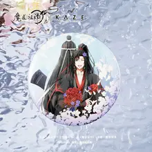 

Grandmaster of Demonic Cultivation MDZS Lan Wangji Wei Wuxian Rose Ver. 75mm Metal Badge Figure 469 Botton Brooch Pin Kids Toy
