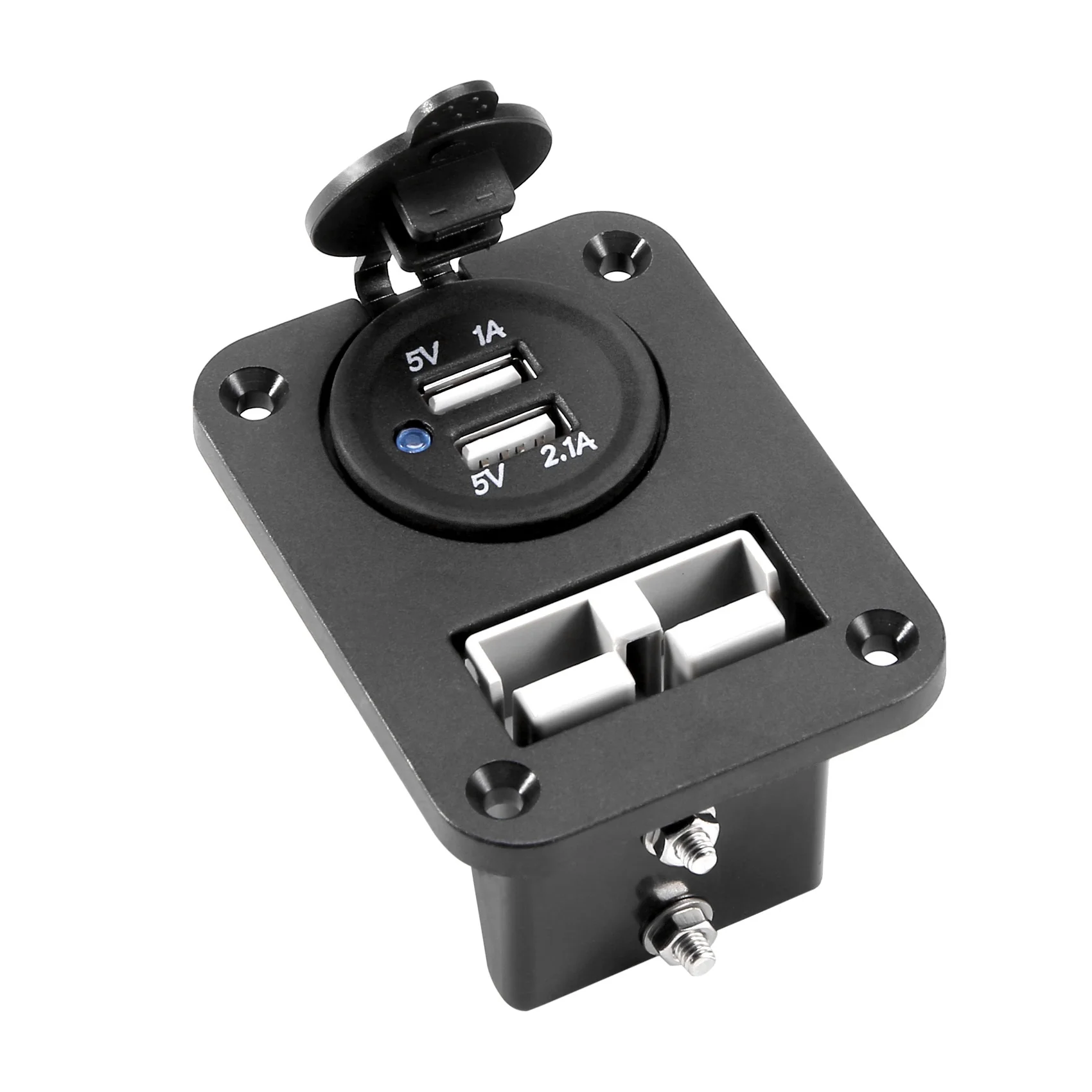 

Flush Mount for Anderson Plug Socket Double USB Charger Panel for Caravan Camper Boat Truck RV