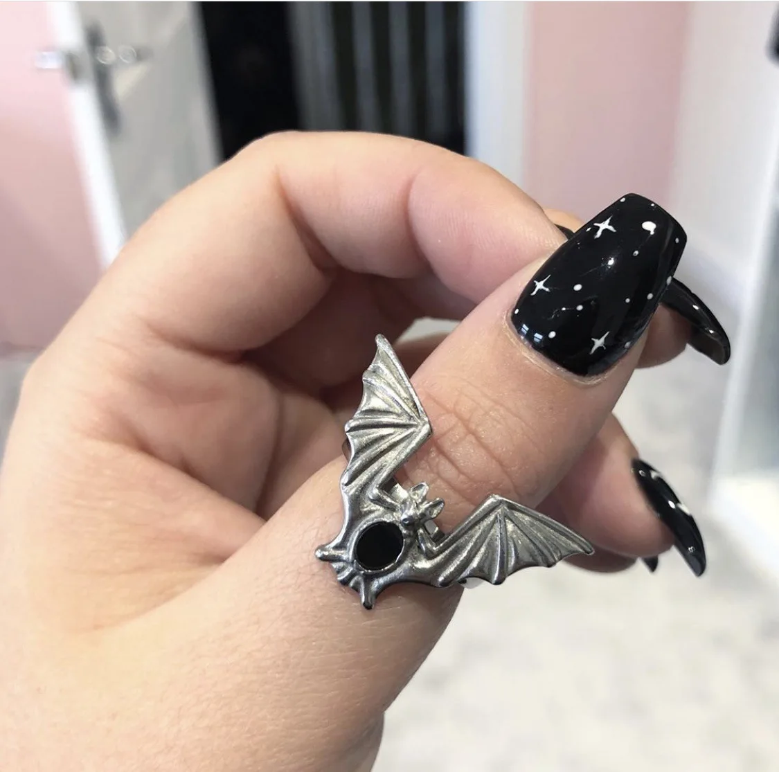 European and American Gothic Vampire Bats Witch Ring Jewelry Jewelry Fashion Women Pagan Holiday Gifts Wholesale