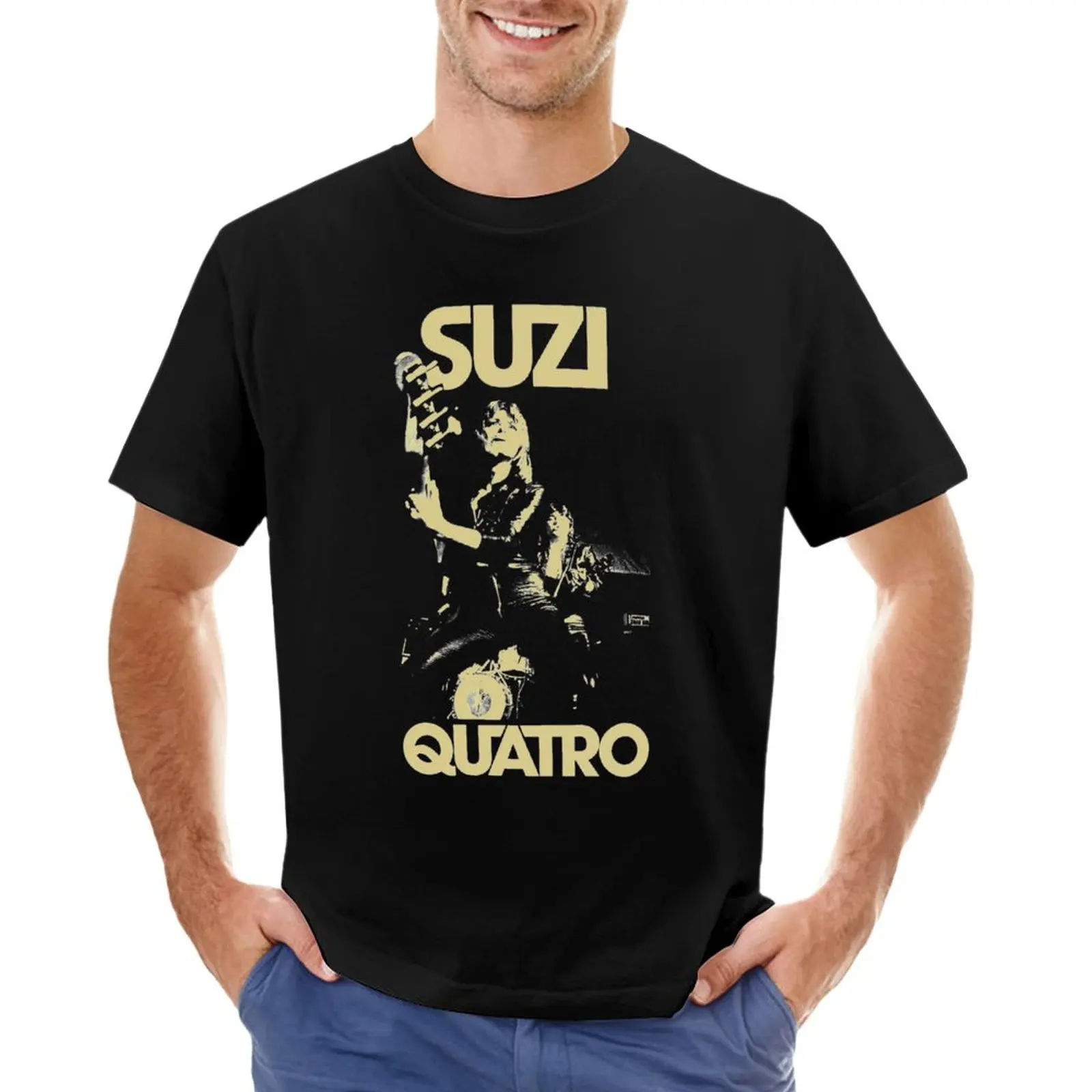 

Suzi Quatro Rock and singing retro 2 T-Shirt plain t-shirt custom t shirts design your own men graphic t shirts