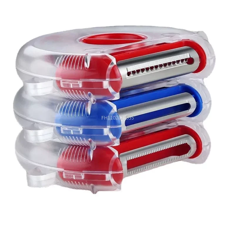 New 3 in 1 Magic Trio Peeler Set Slicer Shredder Peeler Julienne Cutter Multi Peel Blade Zesters Grater Kitchen Tool Accessories