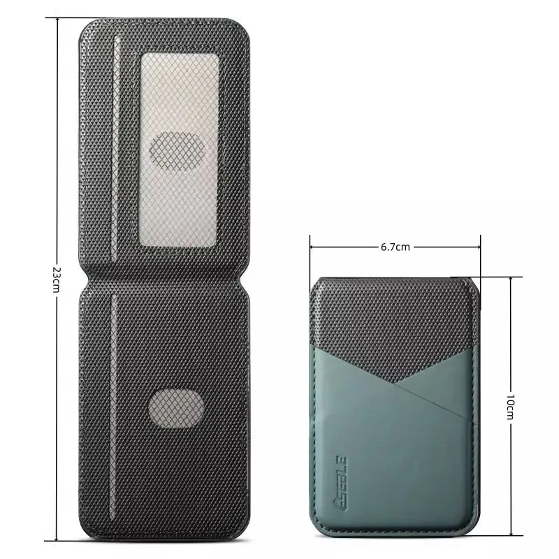 Leather Magnetic Card Holder with RFID Protection