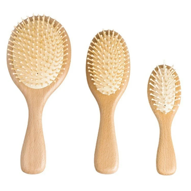 1PC Wood Comb Professional Healthy Paddle Cushion Hair Loss Massage
